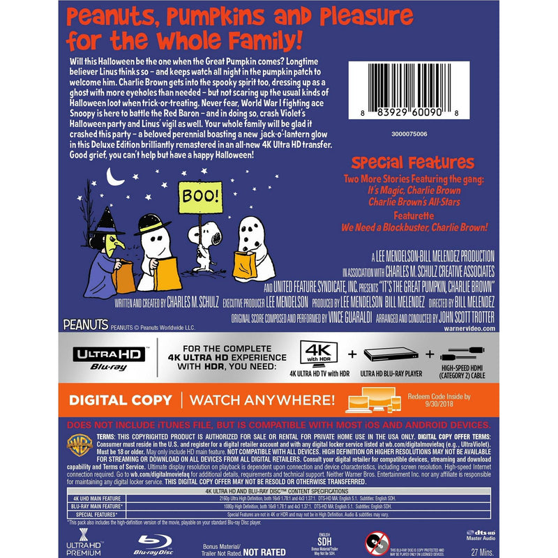 It's the Great Pumpkin, Charlie Brown (4K Ultra HD + Blu-ray) [UHD]
