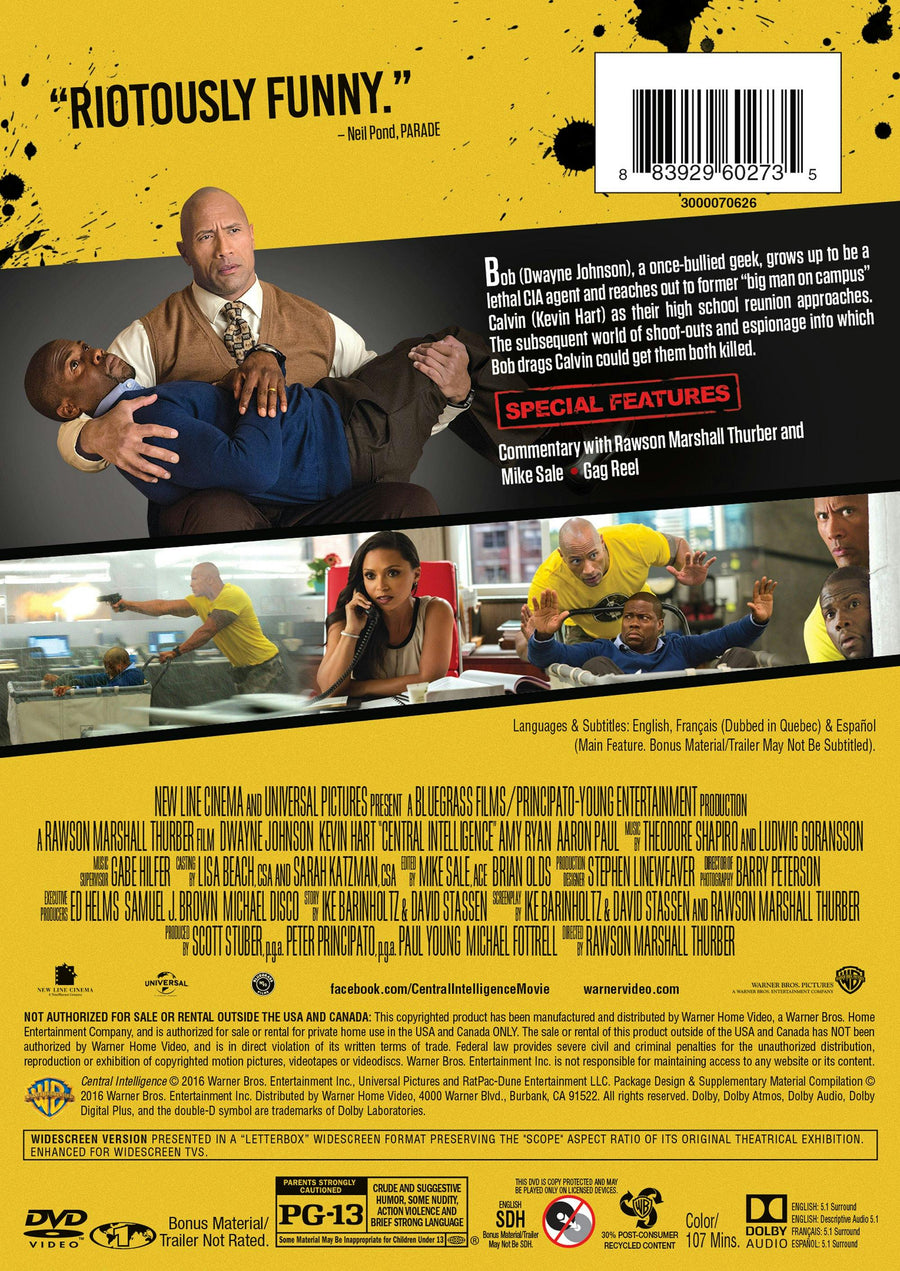 Central Intelligence (DVD Single Disc) [DVD]