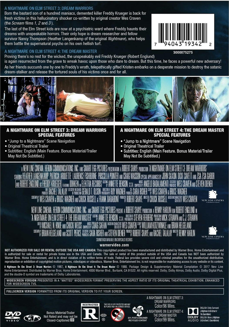 Nightmare on Elm Street 3-4 (DVD Double Feature) [DVD]