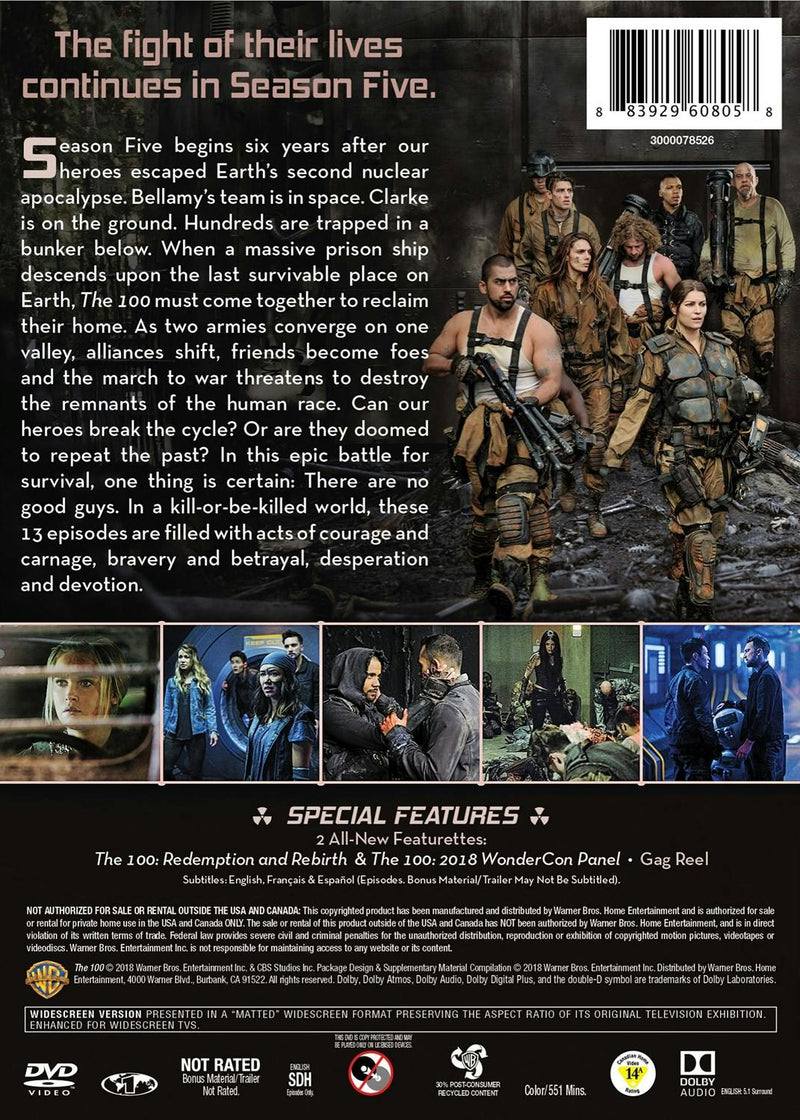 The 100: The Complete Fifth Season [DVD]