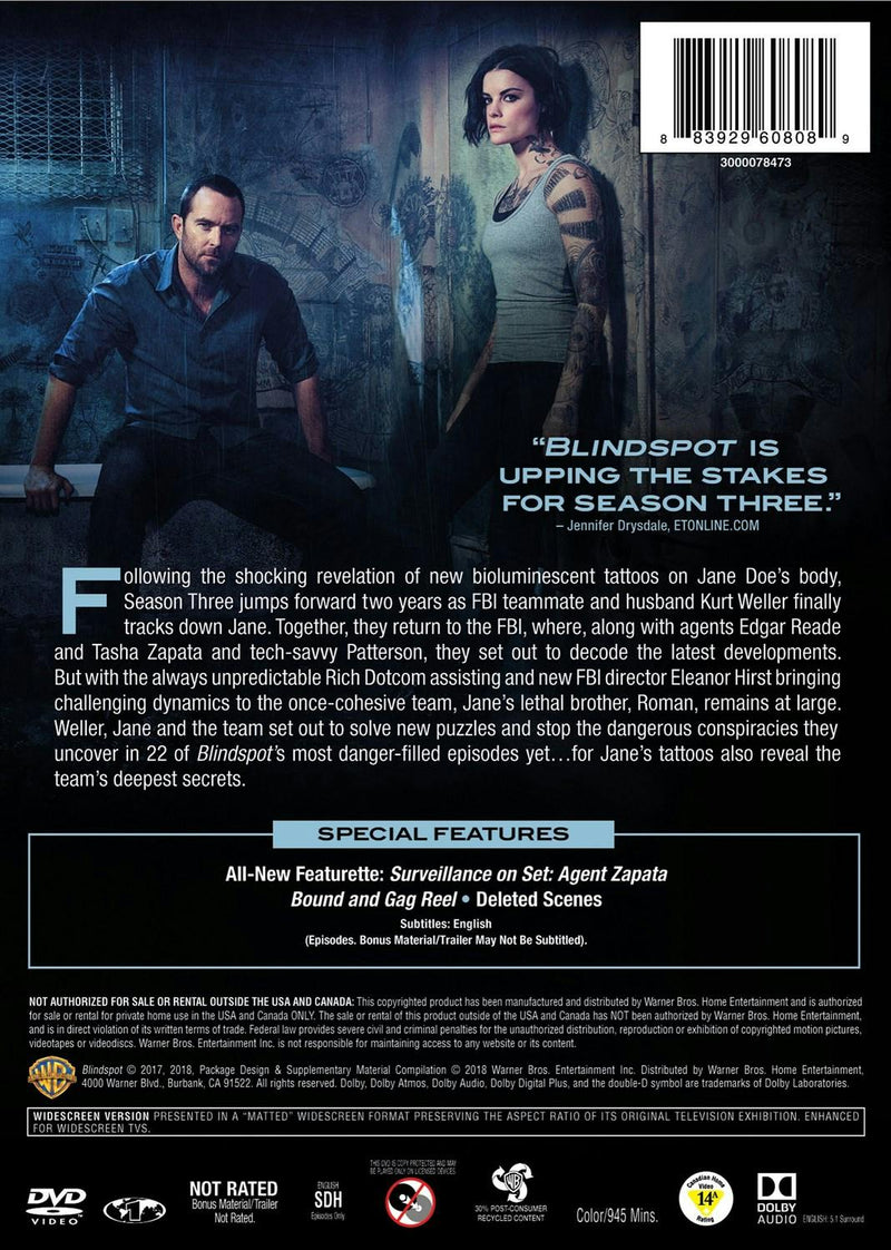 Blindspot: The Complete Third Season [DVD]