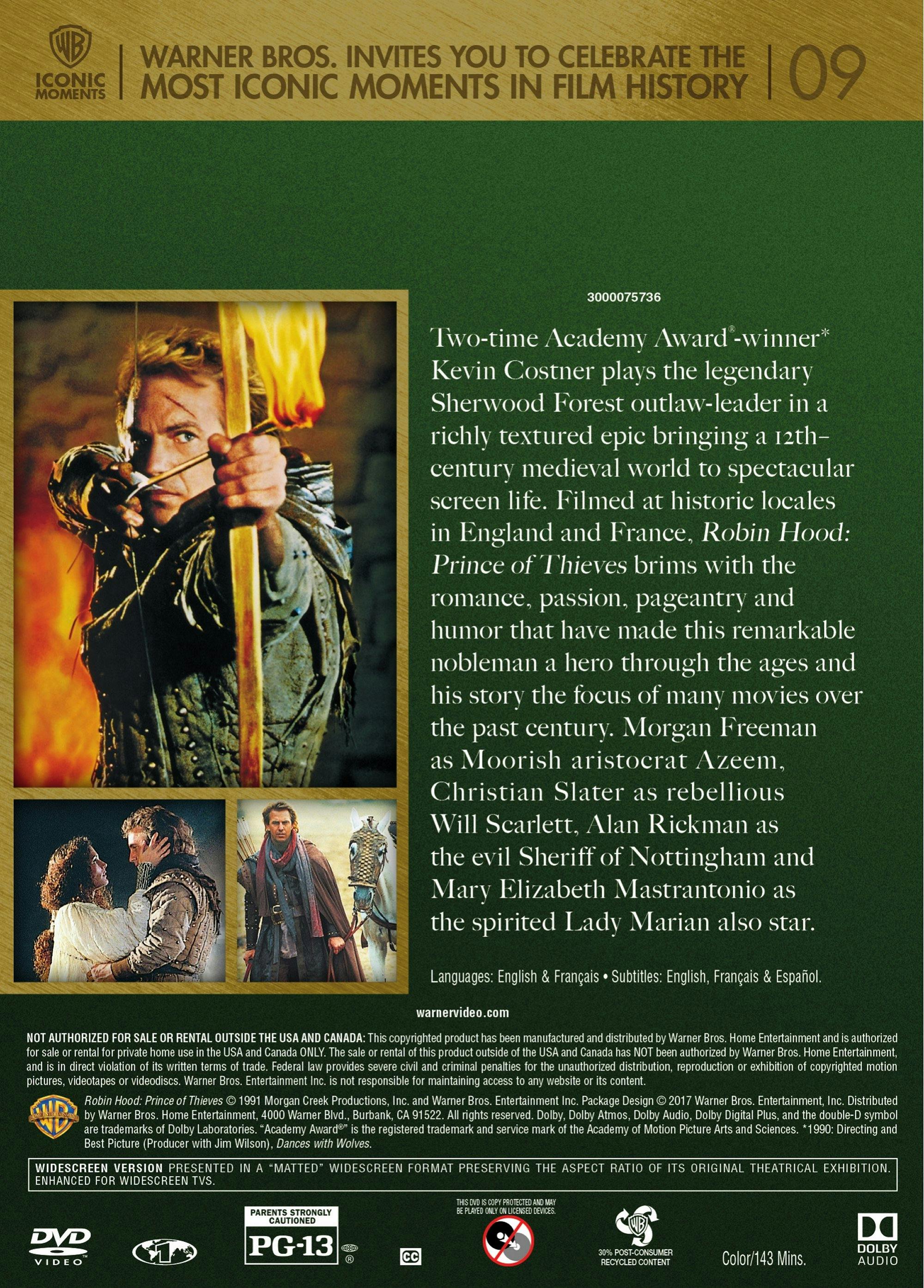 Robin Hood: Prince of Thieves (Iconic Moments) [DVD] – GRUV