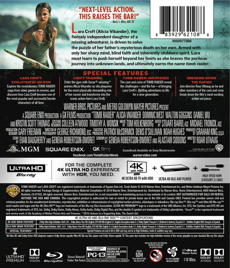 Tomb Raider (4K Ultra HD + Blu-ray) [UHD]