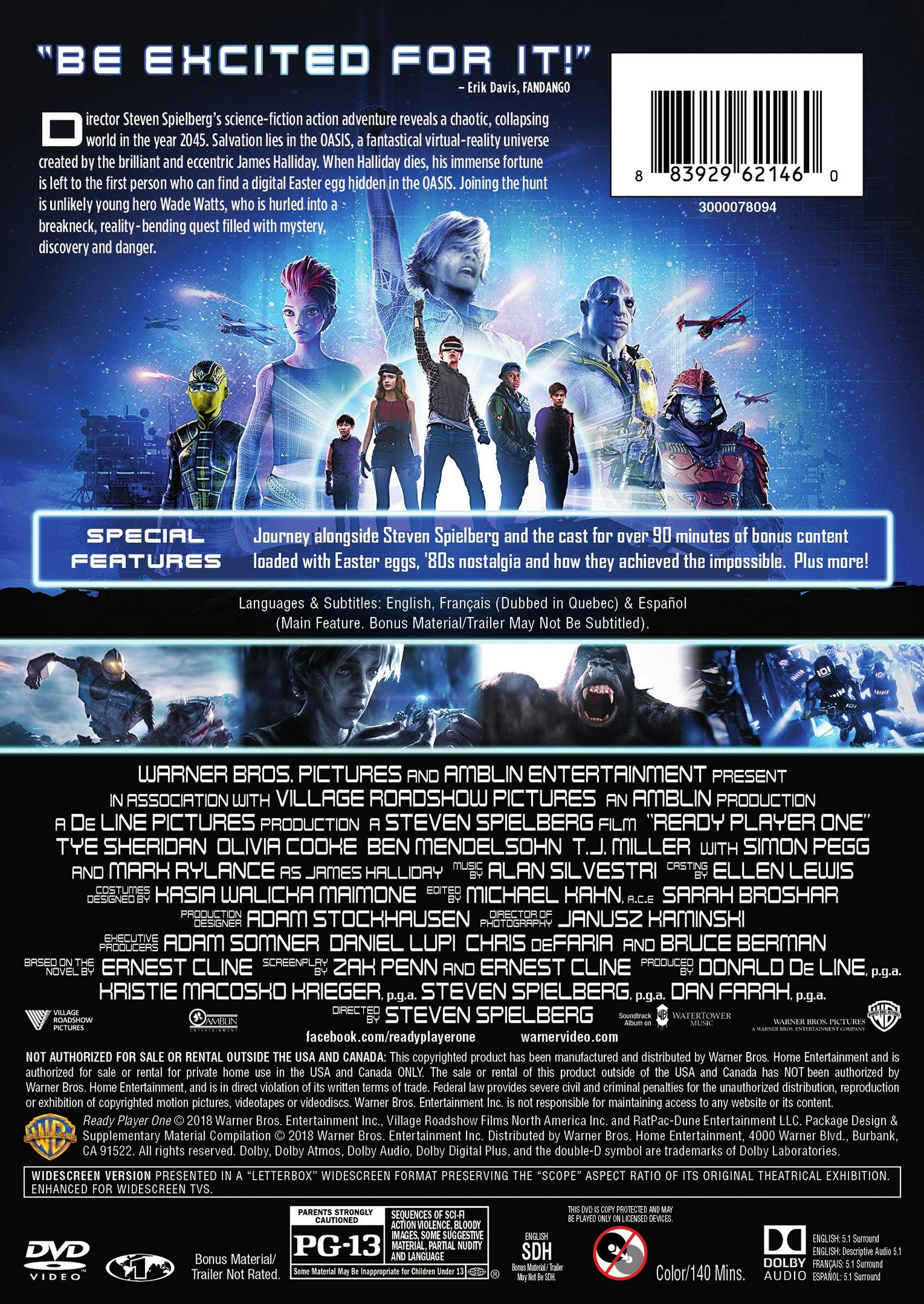 Ready Player One (Special Edition) [DVD]