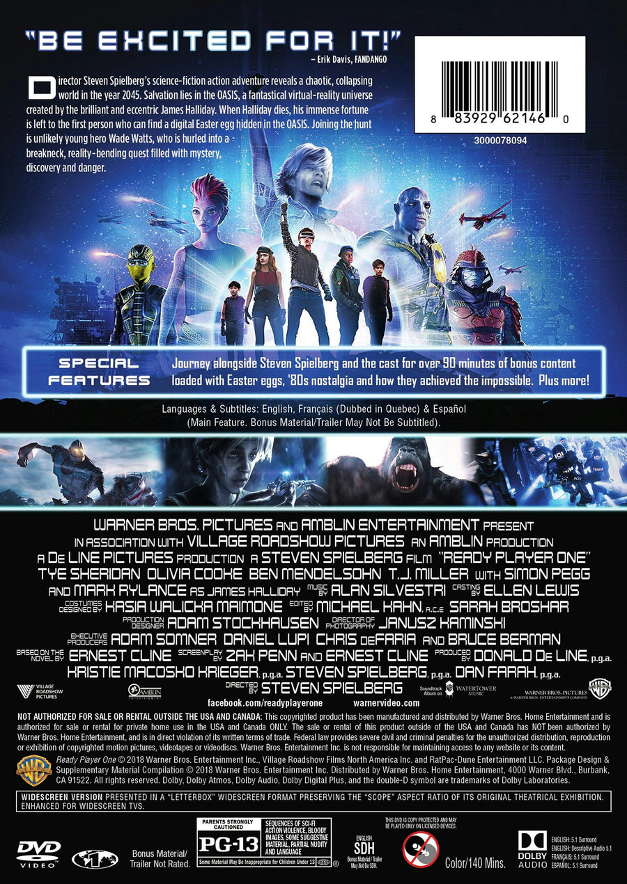 Ready Player One (Special Edition) [DVD]