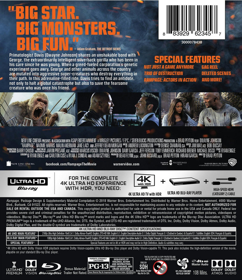 Rampage (4K Ultra HD + Blu-ray) [UHD]