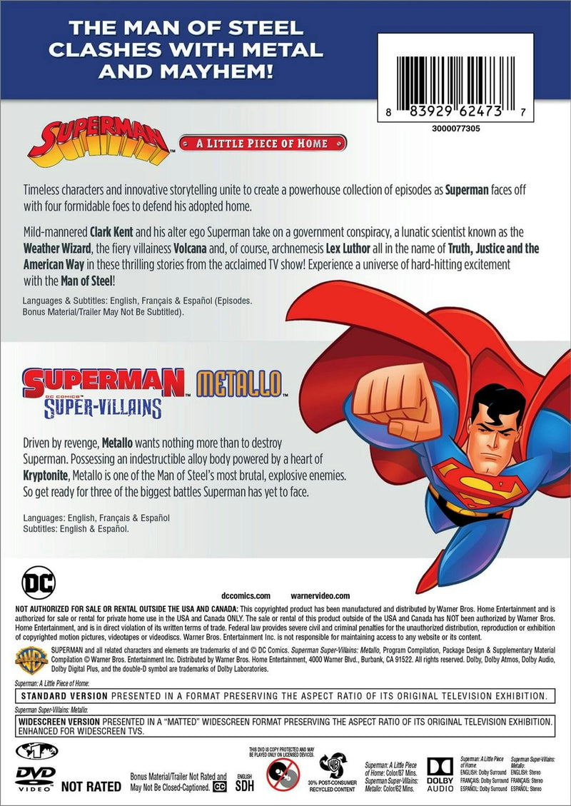 Superman: A Little Piece of Home / Superman Super Villains: Metal (DVD Double Feature) [DVD]