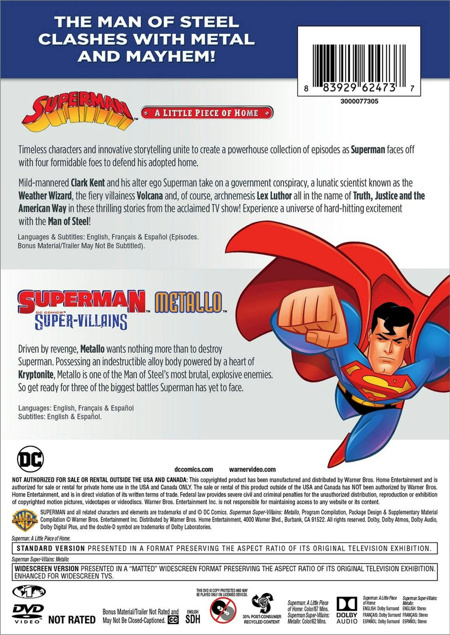 Superman: A Little Piece of Home / Superman Super Villains: Metal (DVD Double Feature) [DVD]