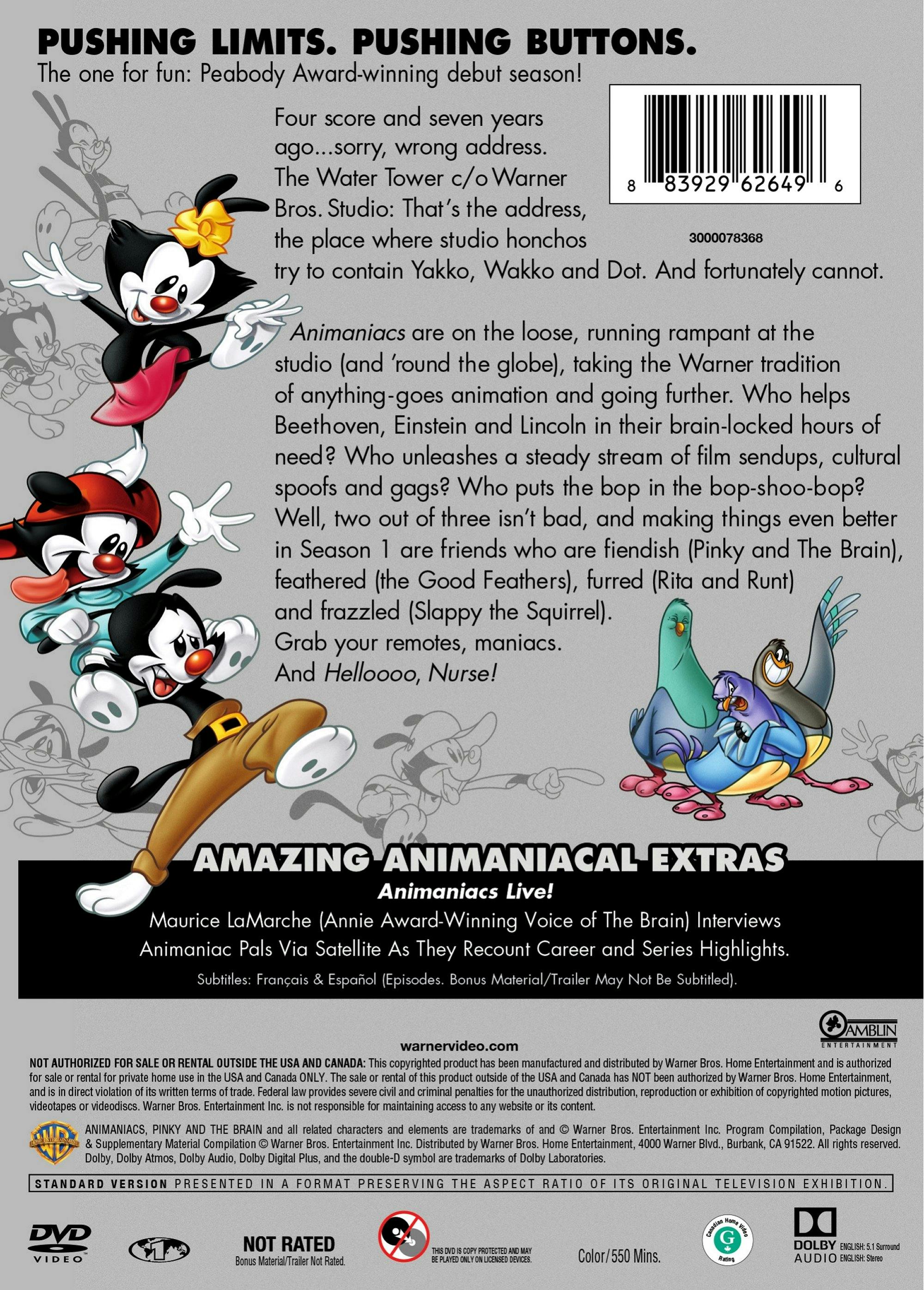 akebonousdm　dvd Animaniacs: The Complete Second Season (DVD) - Walmart.com