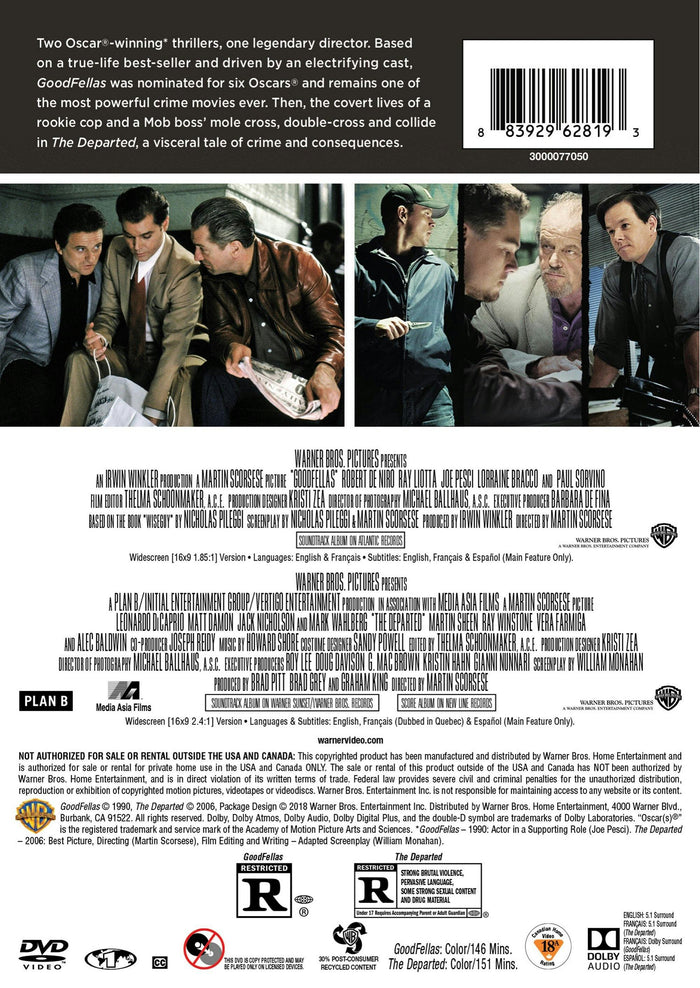 The Departed / Goodfellas [DVD]