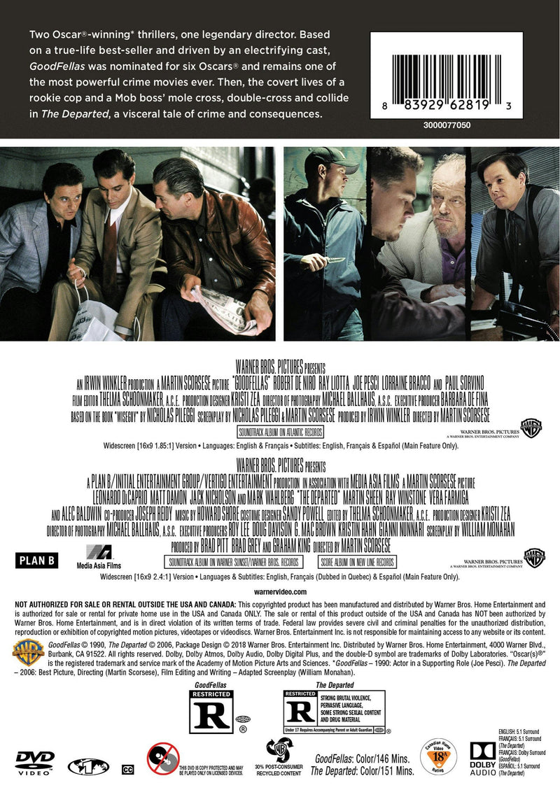 The Departed / Goodfellas [DVD]