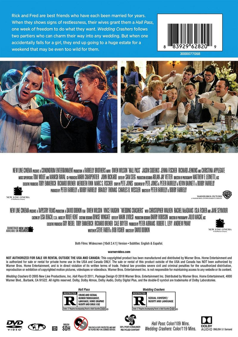 Hall Pass / Wedding Crashers (DVD Double Feature) [DVD]