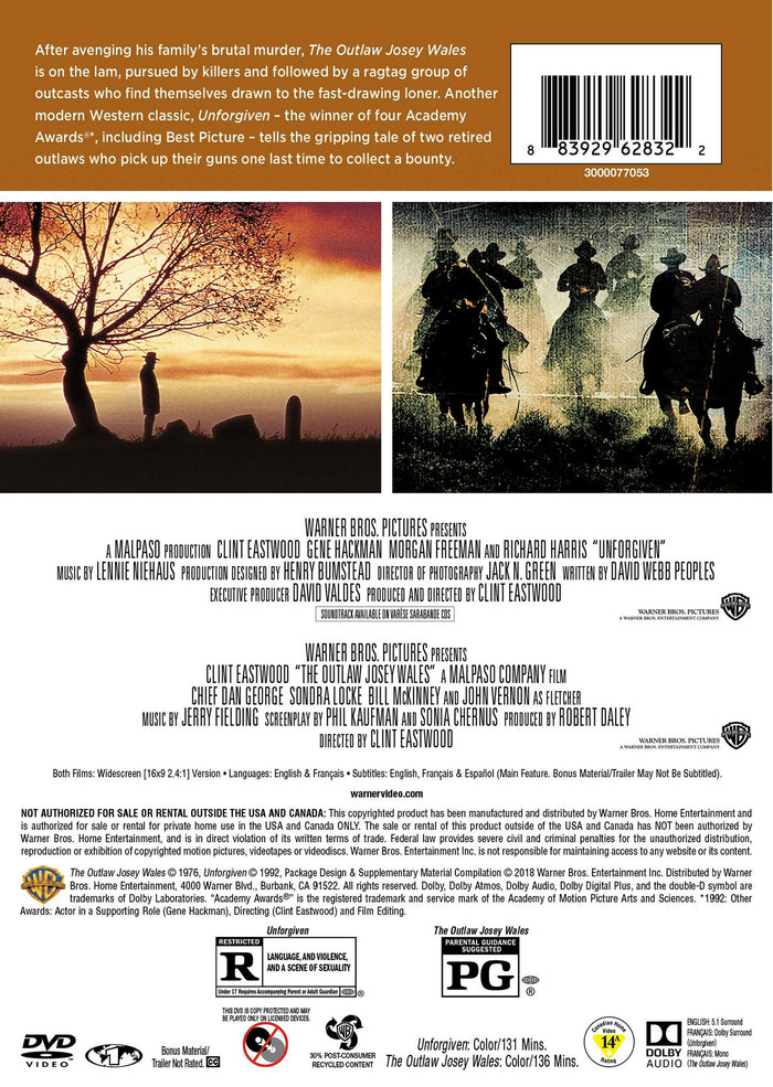 Unforgiven/The Outlaw Josey Wales (DVD Double Feature) [DVD]
