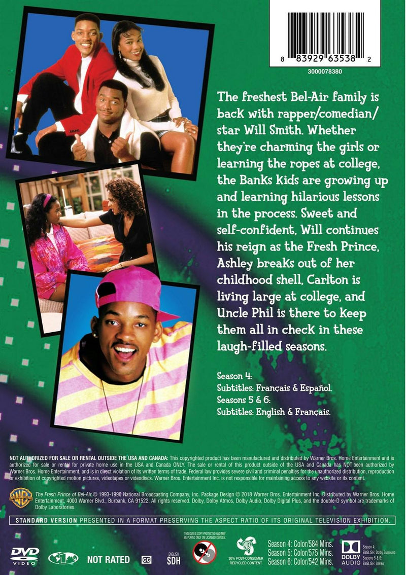 Fresh Prince of Bel-Air, The: Seasons 4-6 (DVD Set) [DVD]