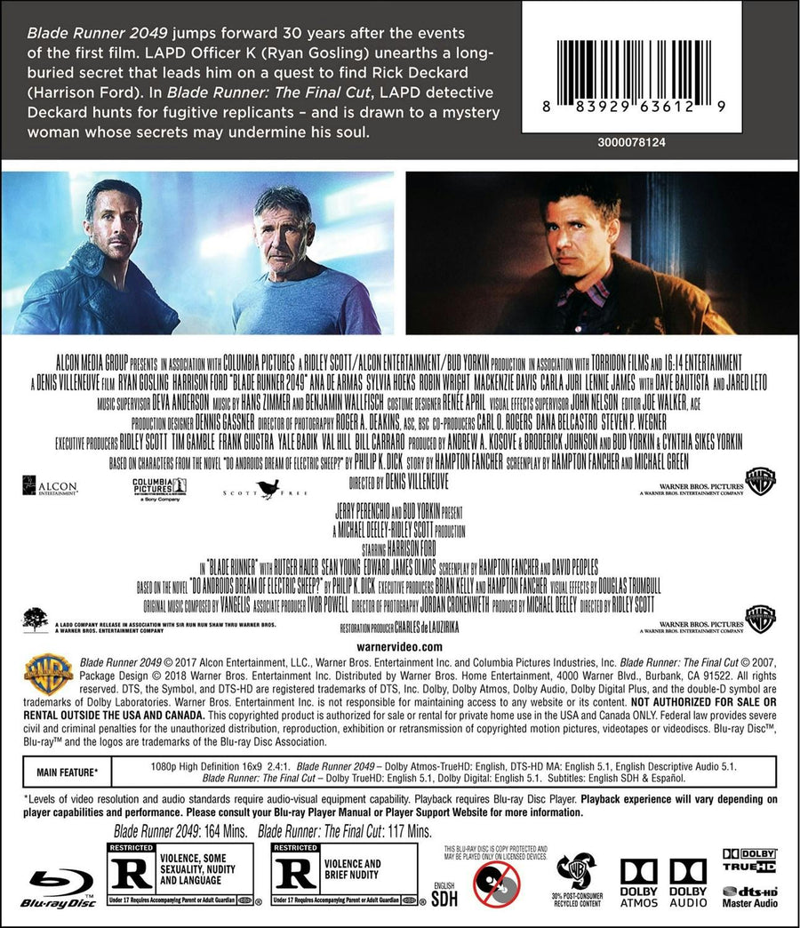 Blade Runner: The Final Cut/Blade Runner 2049 (Blu-ray Double Feature) [Blu-ray]