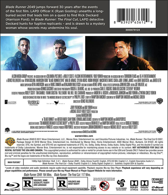 Blade Runner: The Final Cut/Blade Runner 2049 (Blu-ray Double Feature) [Blu-ray]