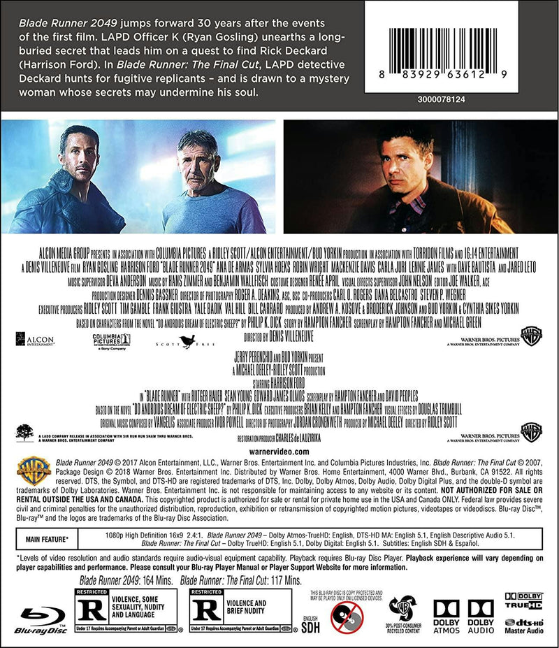 Blade Runner: The Final Cut/Blade Runner 2049 (Blu-ray Double Feature) [Blu-ray]