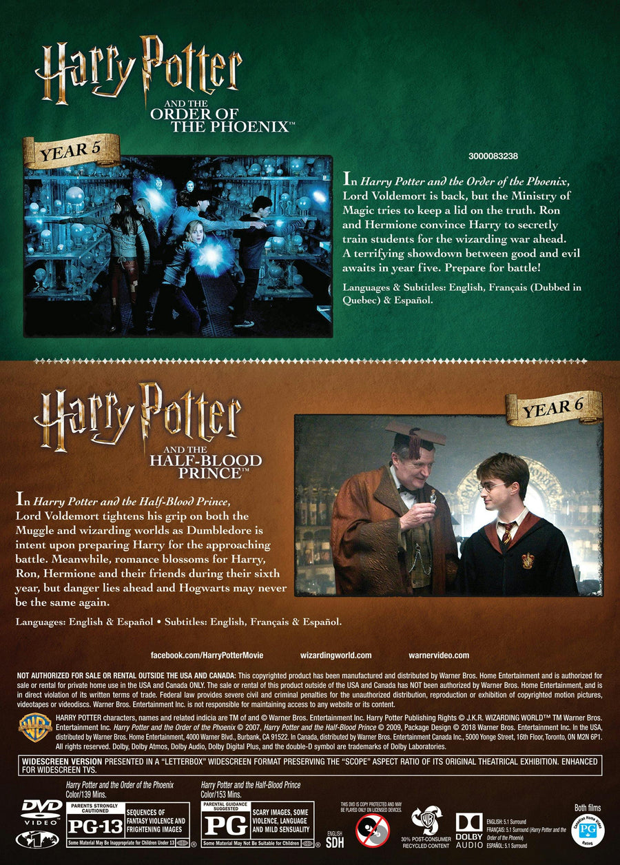 Harry Potter and the Order of the Phoenix/Harry Potter and ... (DVD Double Feature) [DVD]
