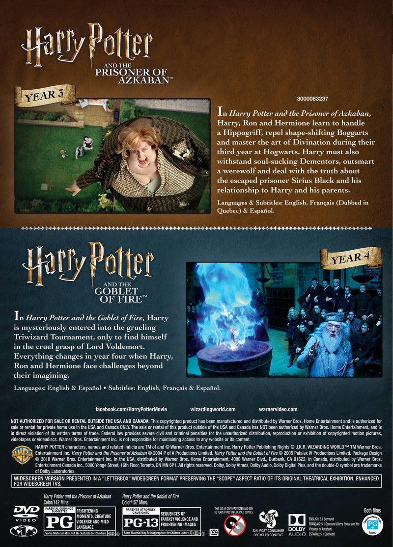 Harry Potter and the Prisoner of Azkaban/Harry Potter and The... (DVD Double Feature) [DVD]