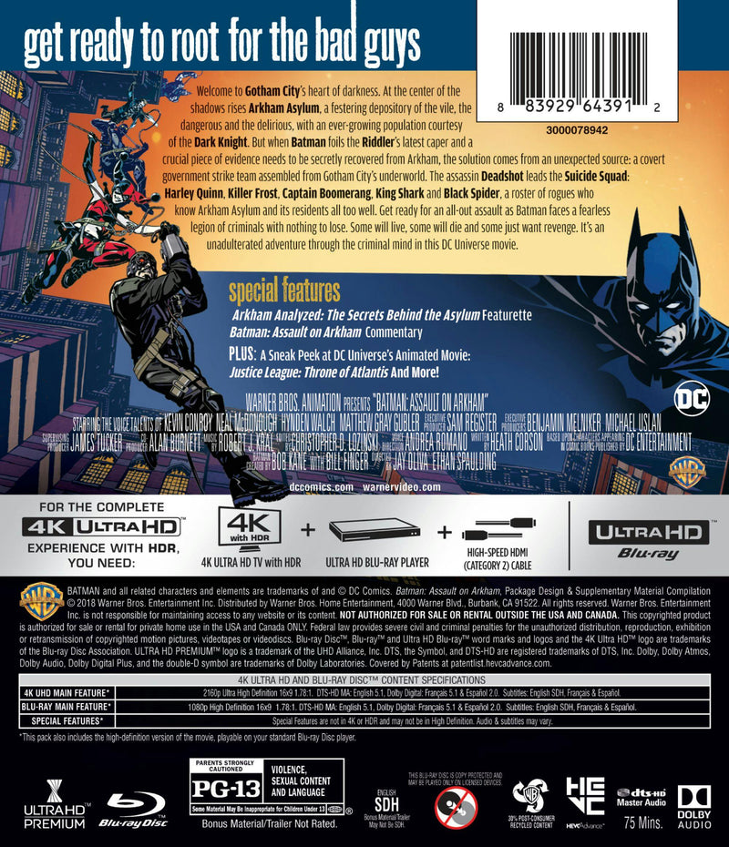 Batman: Assault On Arkham (4K Ultra HD) [UHD]