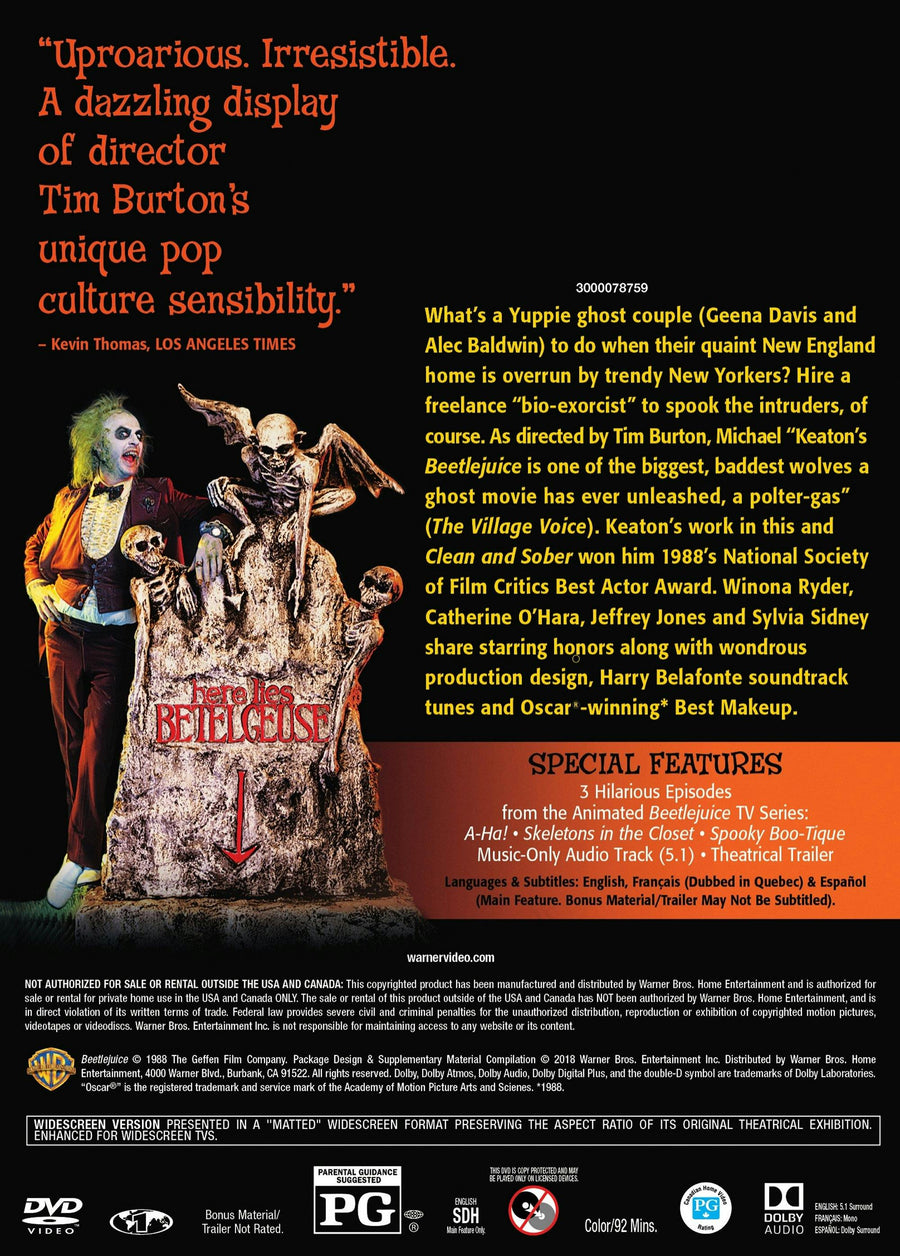 Beetlejuice: Deluxe Edition (Halloween/KIDS/DVD) [DVD]