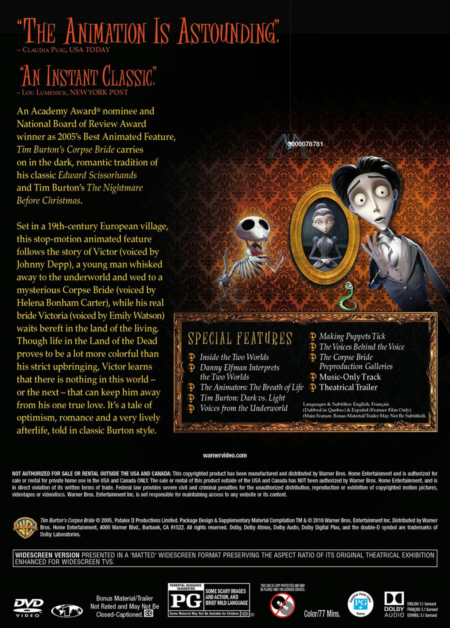 Tim Burton's Corpse Bride (WS)(Halloween/KIDS/DVD) [DVD]