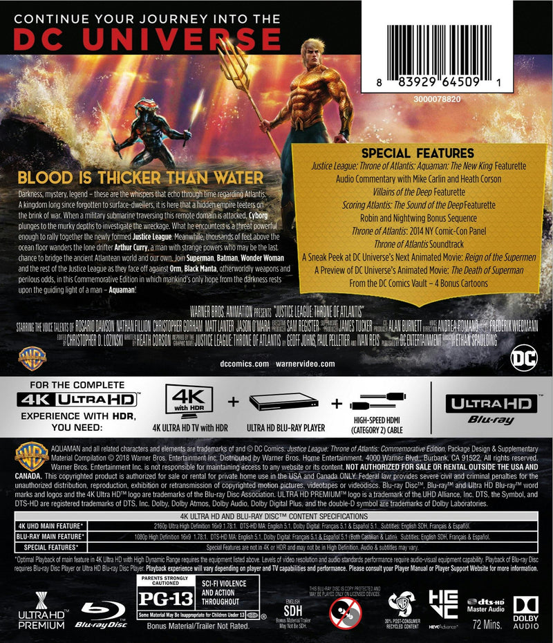 DCU Justice League: Throne of Atlantis Commemorative Edition (4K Ultra HD Commemorative Edition) [UHD]