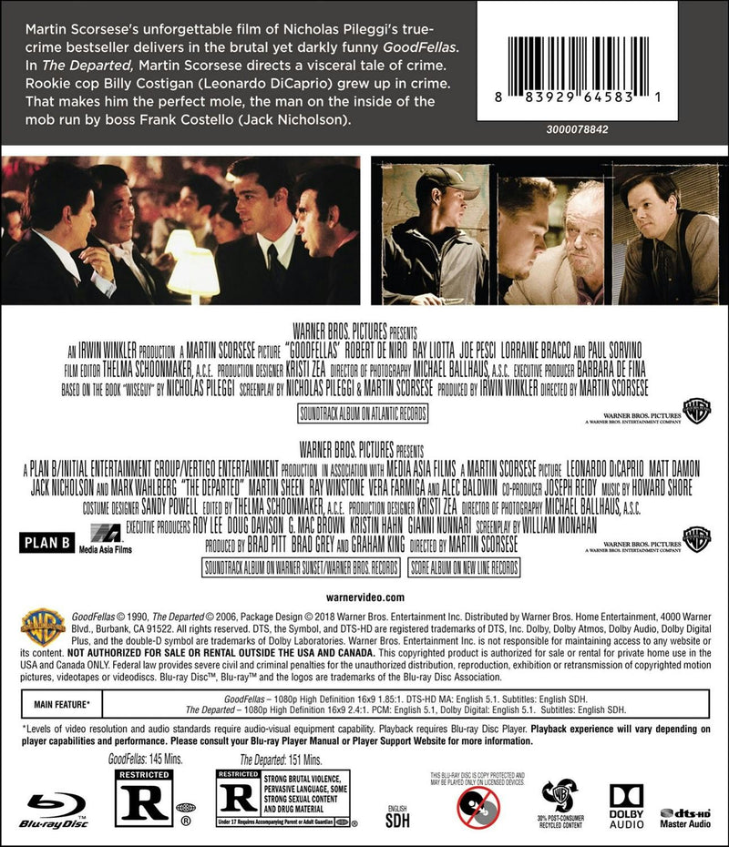 Goodfellas/The Departed (Blu-ray Double Feature) [Blu-ray]