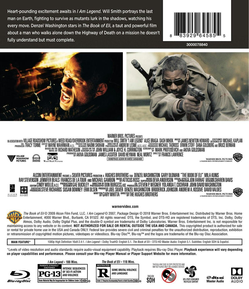 I am Legend/Book of Eli (Blu-ray Double Feature) [Blu-ray]