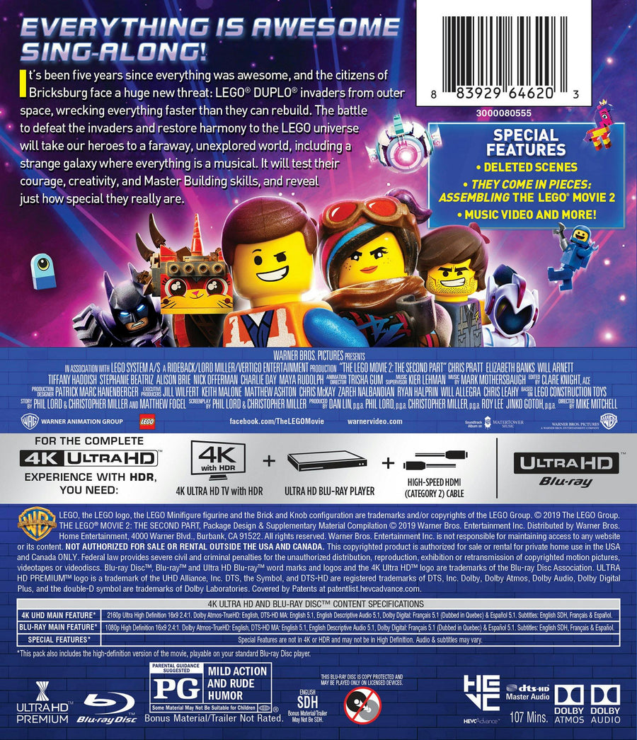 The LEGO Movie 2: The Second Part (4K Ultra HD + Blu-ray) [UHD]
