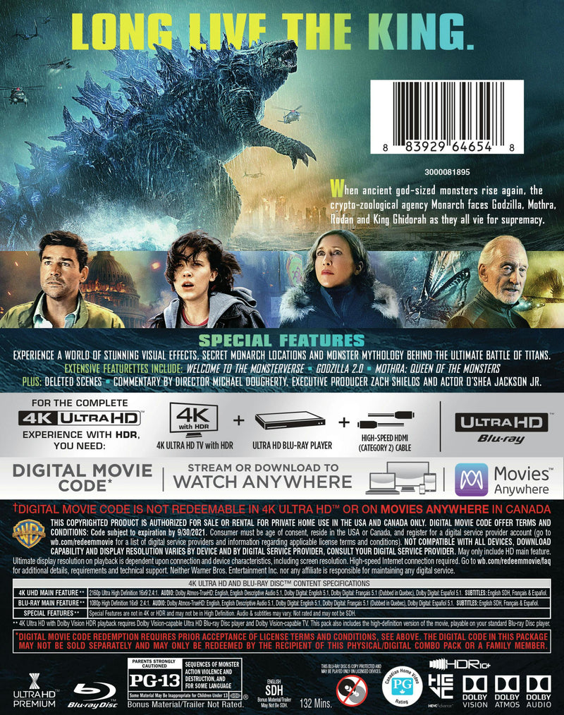 Godzilla - King of the Monsters (4K Ultra HD + Blu-ray) [UHD]