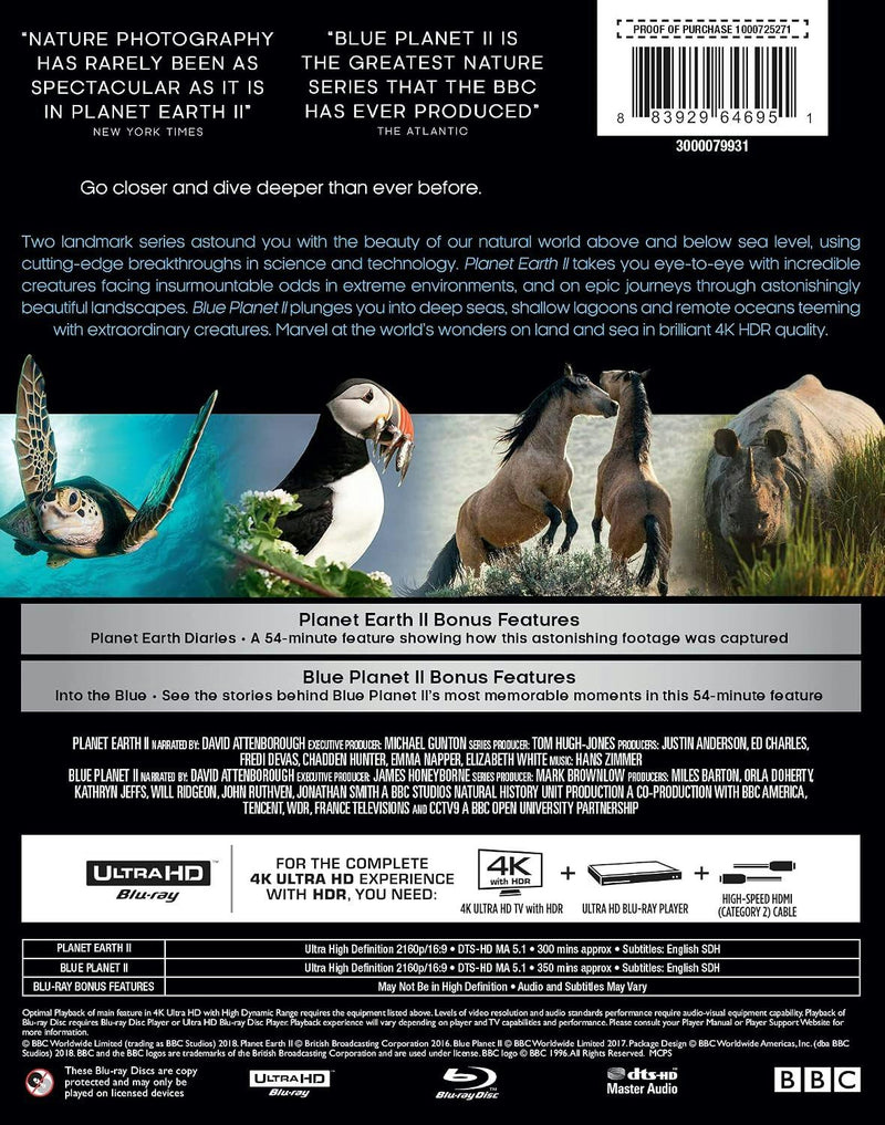 Planet Earth II/Blue Planet II (4K Ultra HD + Blu-ray) [UHD]