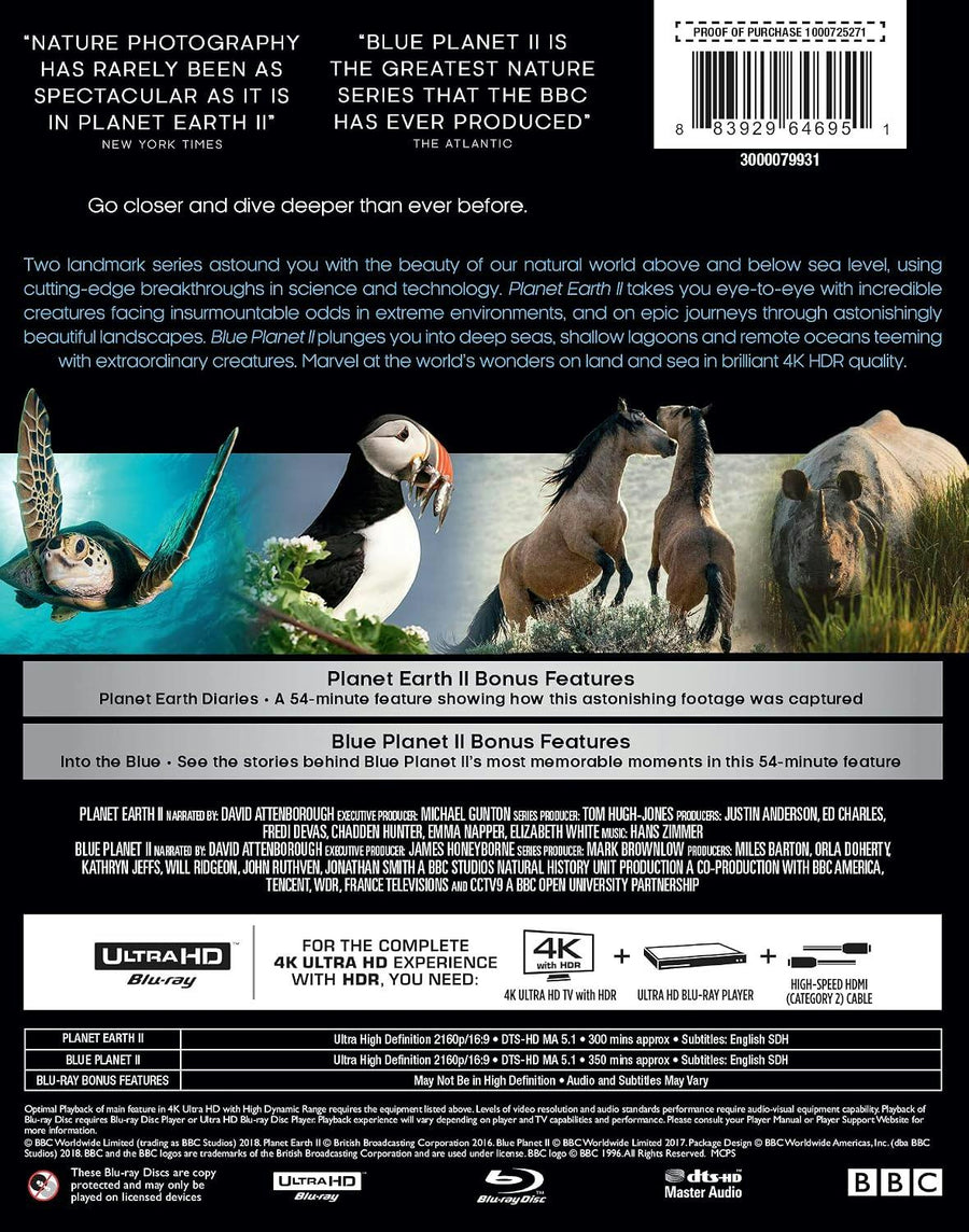 Planet Earth II/Blue Planet II (4K Ultra HD + Blu-ray) [UHD]