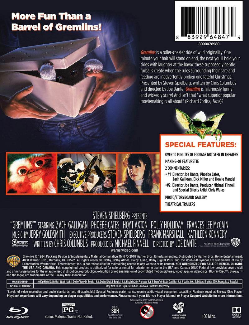 Gremlins 25th Anniversary (Limited Edition Steelbook) [Blu-ray]