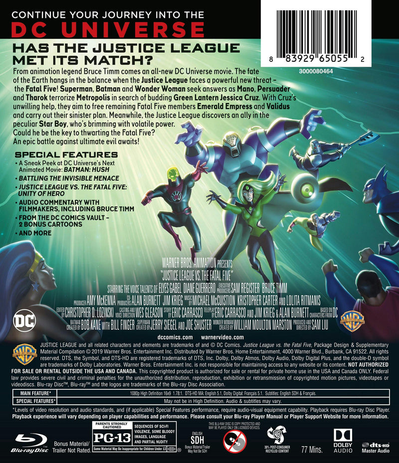 Justice League vs. The Fatal Five (Blu-ray) (Blu-ray + DVD + Digital HD) [Blu-ray]