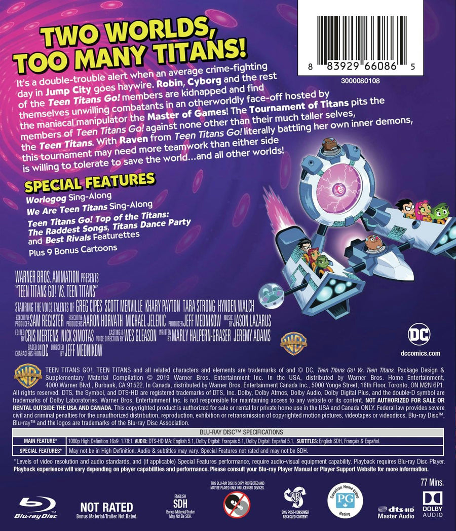 Teen Titans Go! Vs Teen Titans (Blu-ray + DVD + Digital HD) [Blu-ray]
