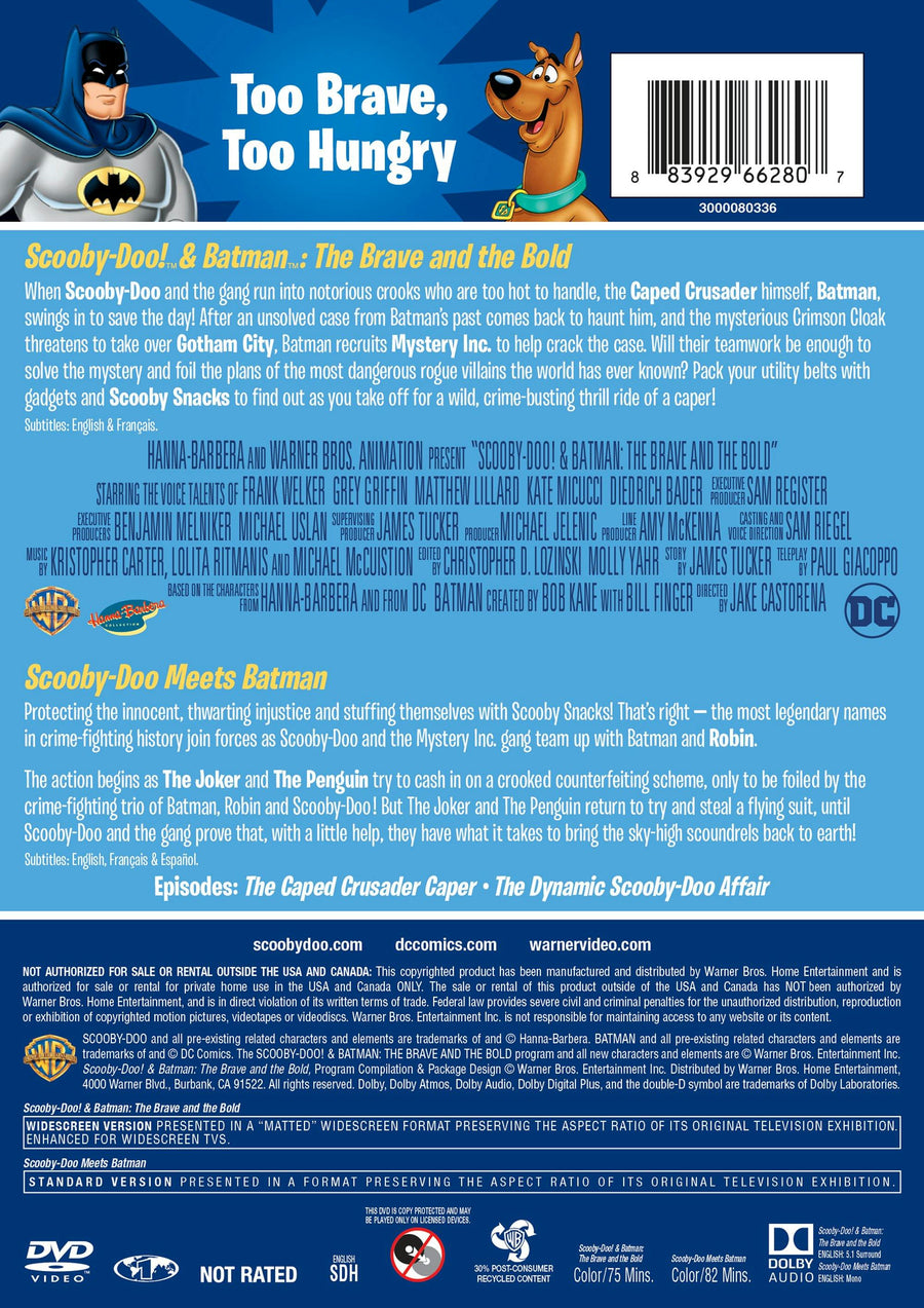 Scooby-Doo Meets Batman/Scooby-Doo and Batman: The Brave... (DVD Double Feature) [DVD]