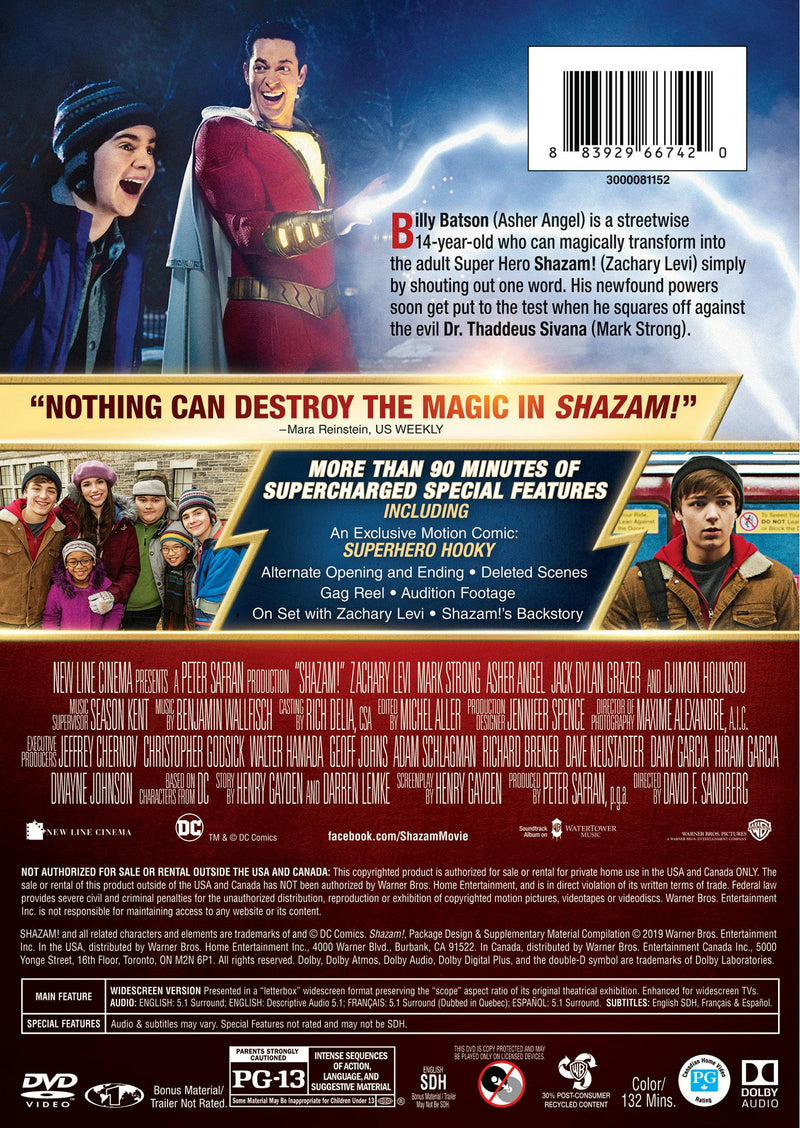 Shazam! (Special Edition) [DVD]