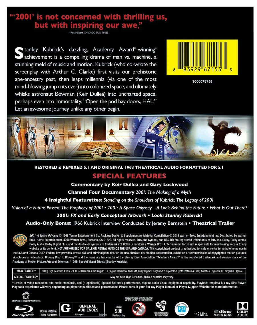 2001 - A Space Odyssey (Blu-ray Remastered) [Blu-ray]