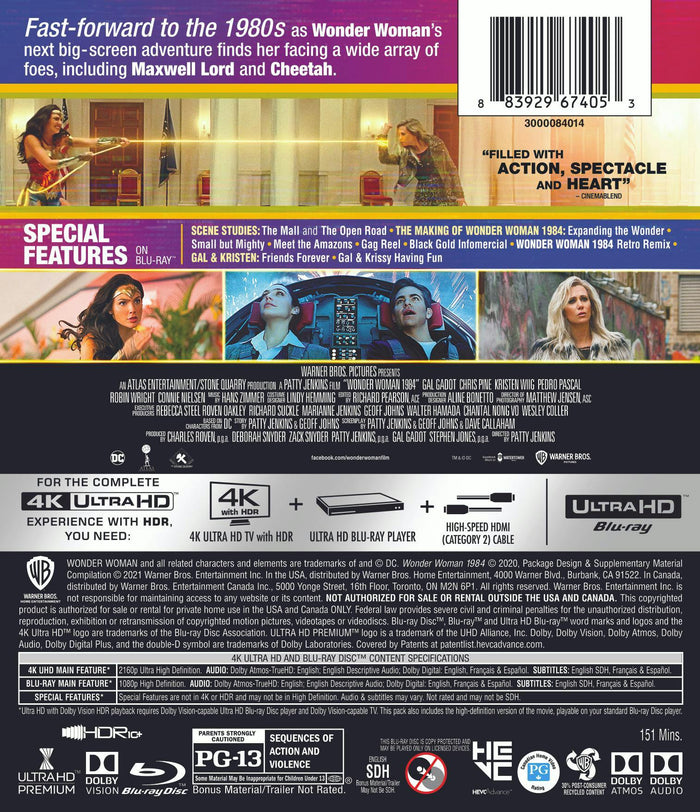 Wonder Woman 1984 (4K Ultra HD + Blu-ray) [UHD]