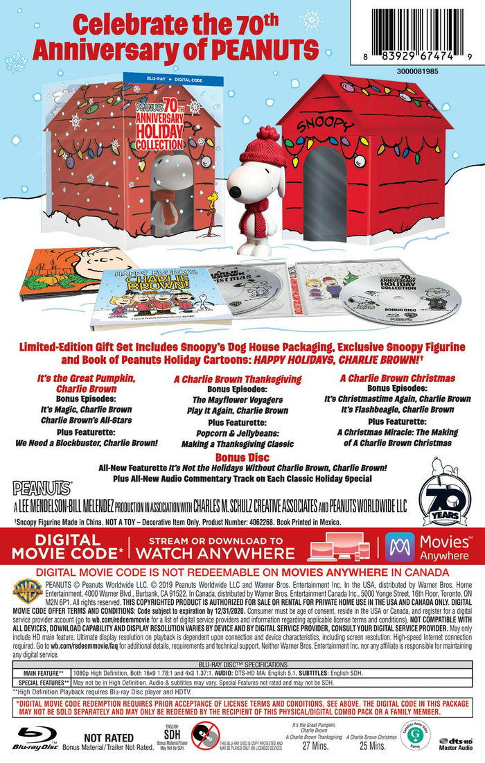Peanuts: Holiday Collection (70th Anniversary Edition) [Blu-ray]