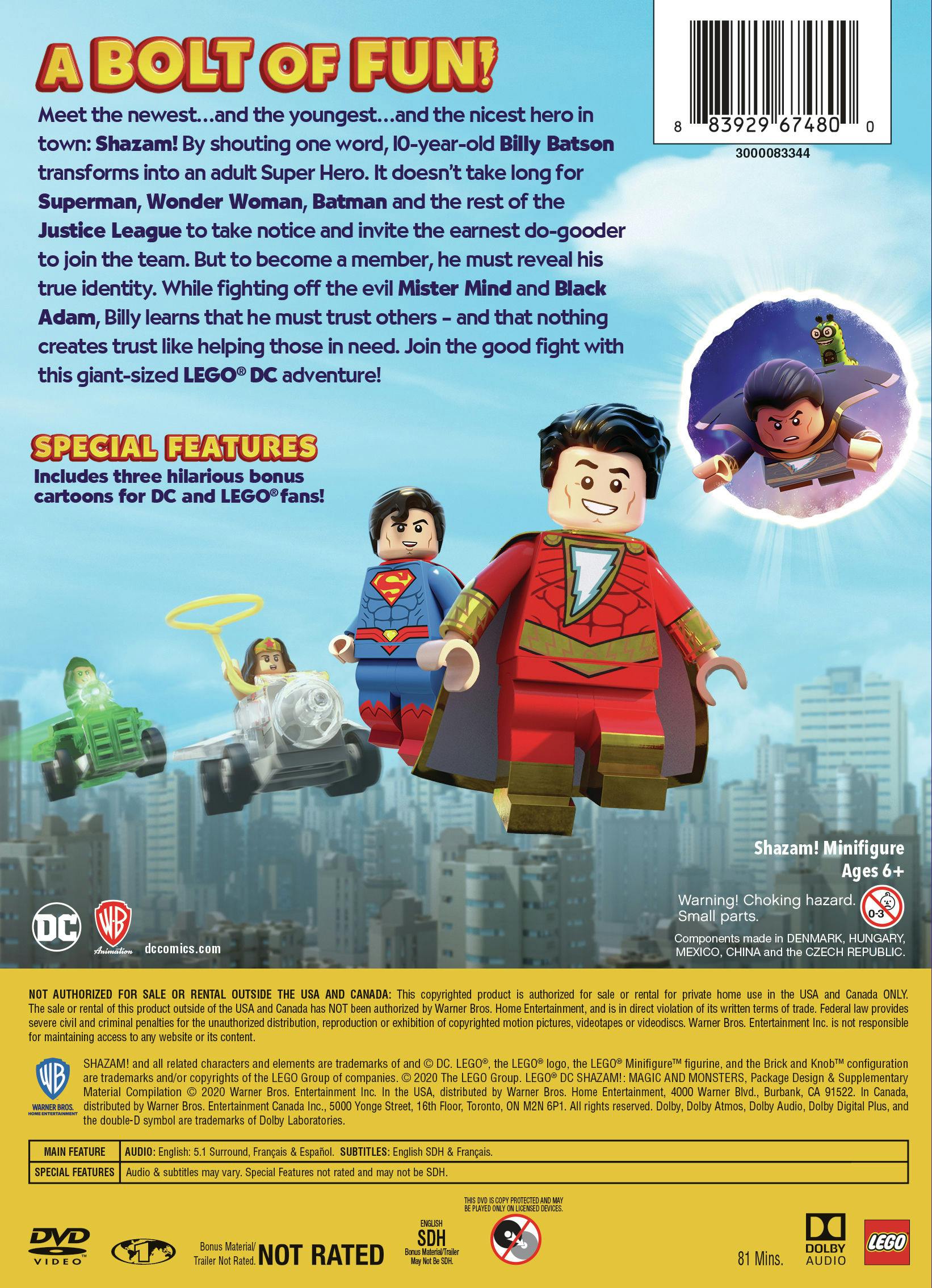 LEGO DC Shazam: Magic and Monsters (DVD + Toy) [DVD] – GRUV
