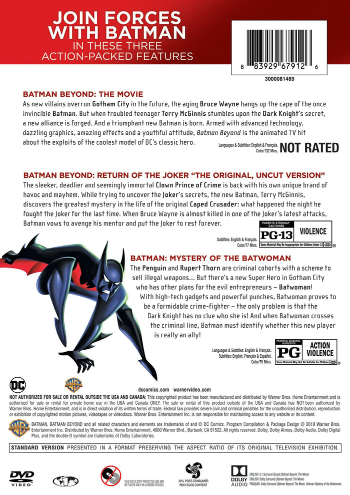 Batman Beyond/Return of the Joker/Batman: Mystery of the Batwoman (DVD Triple Feature) [DVD]