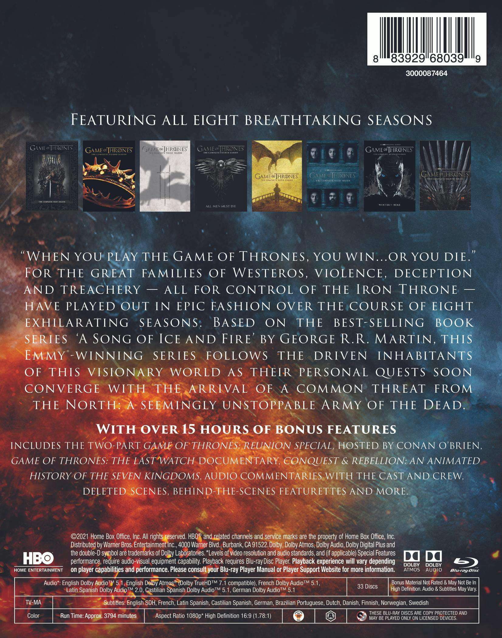 Game of Thrones: The Complete Series (Box Set) [Blu-ray] – GRUV