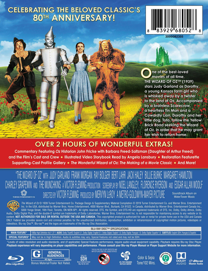 The Wizard of Oz (Limited Edition Steelbook) [Blu-ray]