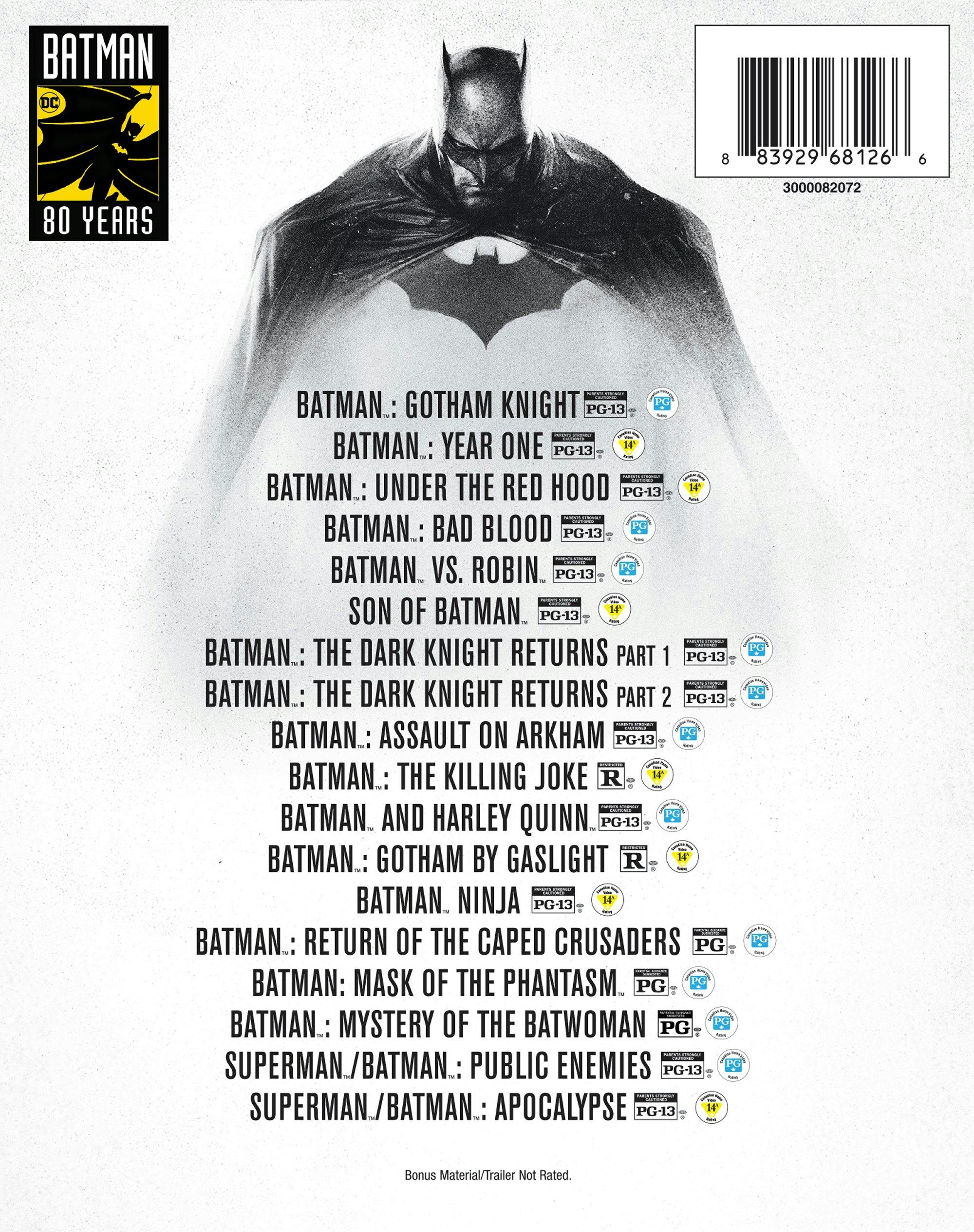 Batman 80th Anniversary Animated 18-film Collection (Box Set) [Blu