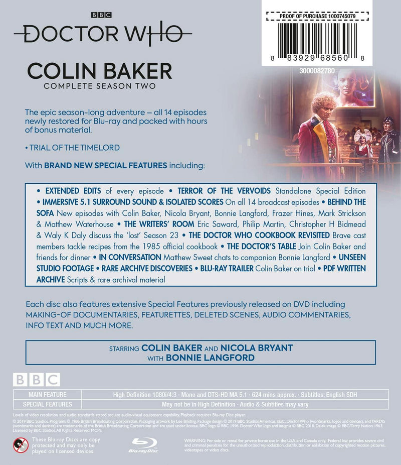 Doctor Who: Colin Baker - Complete Season Two (Box Set) [Blu-ray]