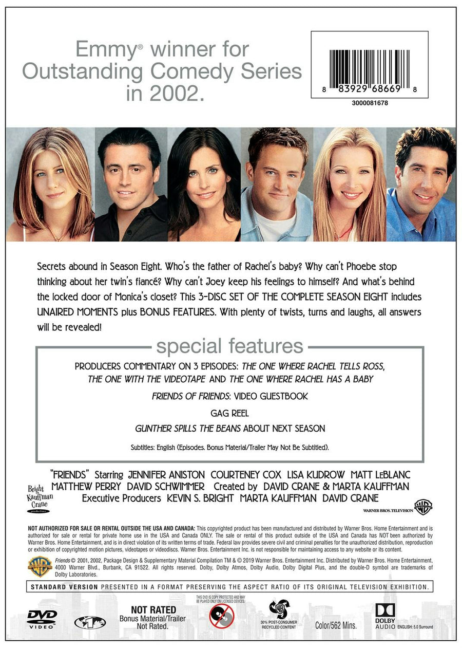 Friends: The Complete Eighth Season (DVD 25th Anniversary Edition) [DVD]