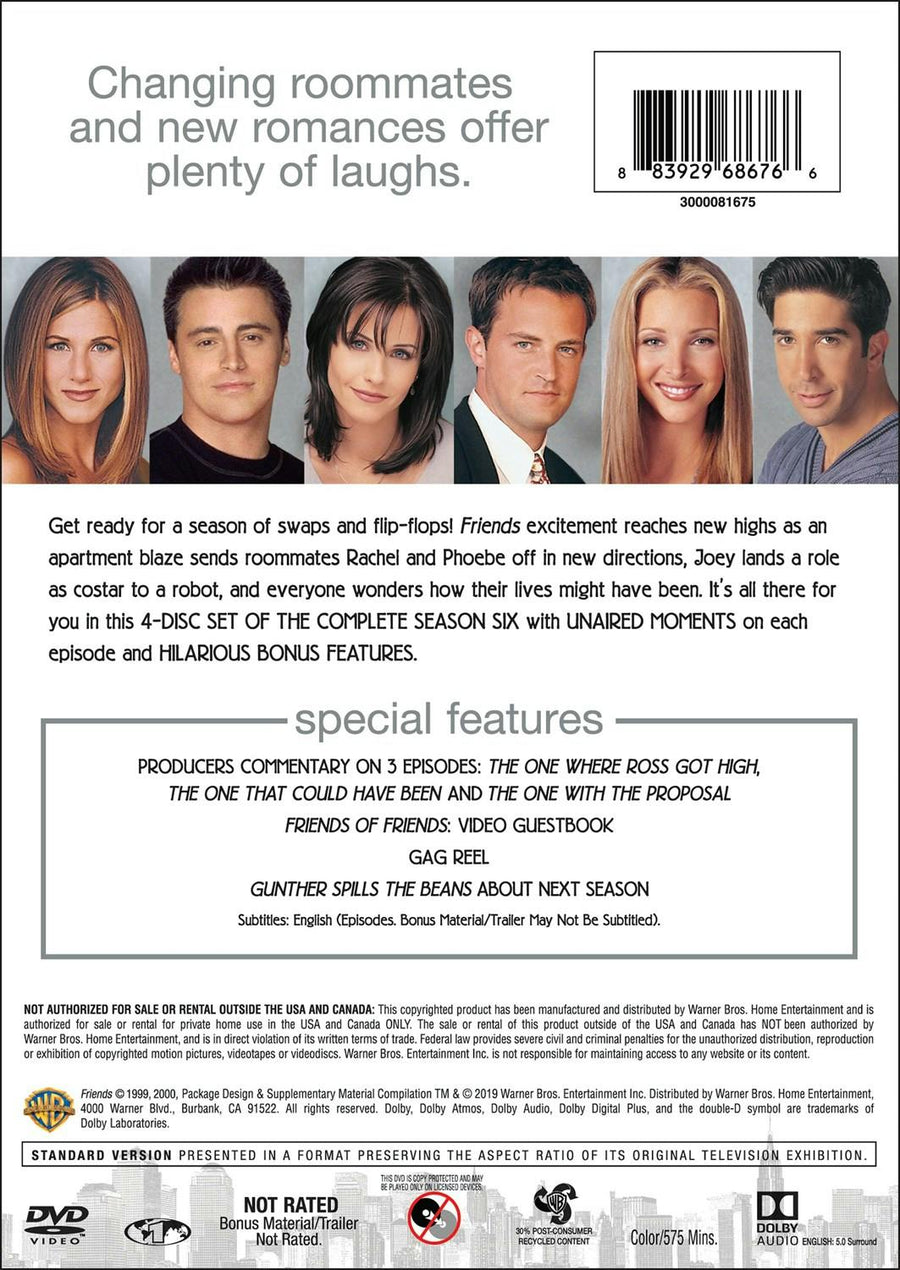 Friends: The Complete Sixth Season (DVD 25th Anniversary Edition) [DVD]