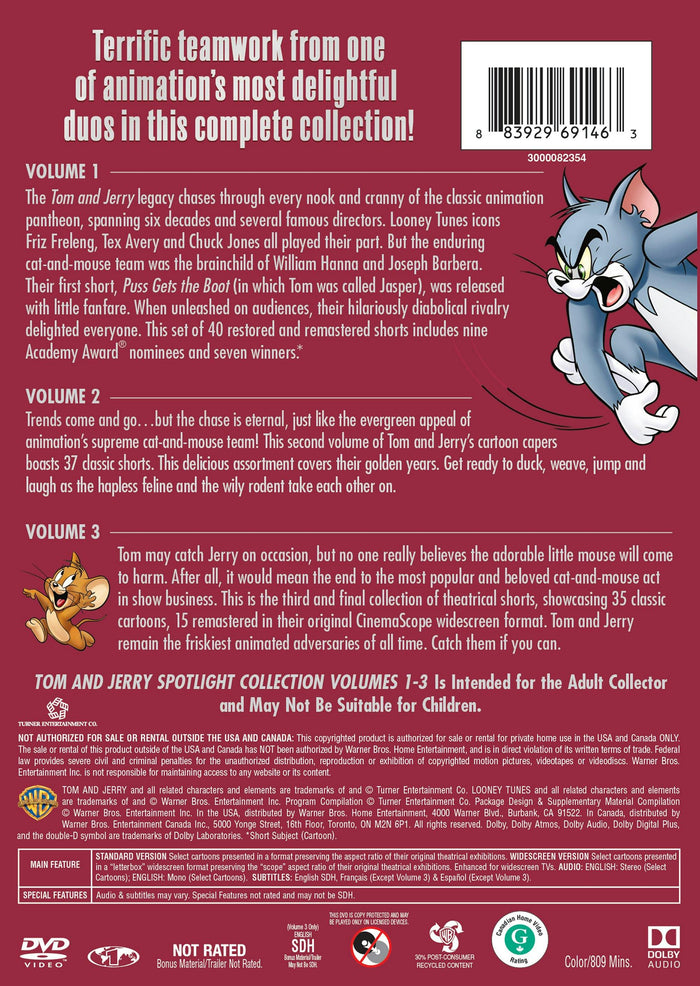 Tom and Jerry: Spotlight Collection - Volumes 1-3 (Box Set) [DVD]